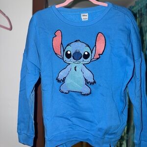 Disney Kids Blue Sweatshirt with Stitch Design